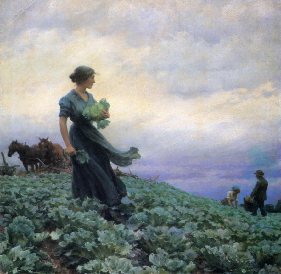 The Cabbage Field by Charles Courtney Curran - 1914