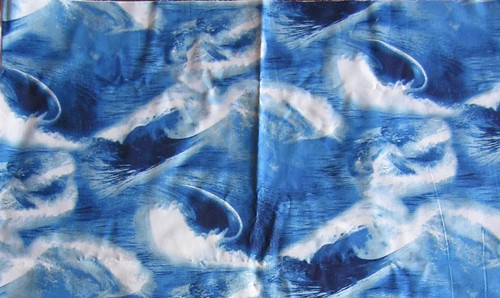 blue and white OBW original fabric