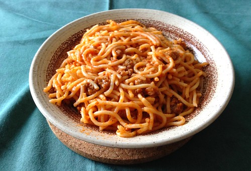 Spaghetti mit Tomatensauce - Reste