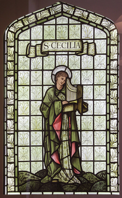 St Cecilia, designed by Edward Burne-Jones, about 1897