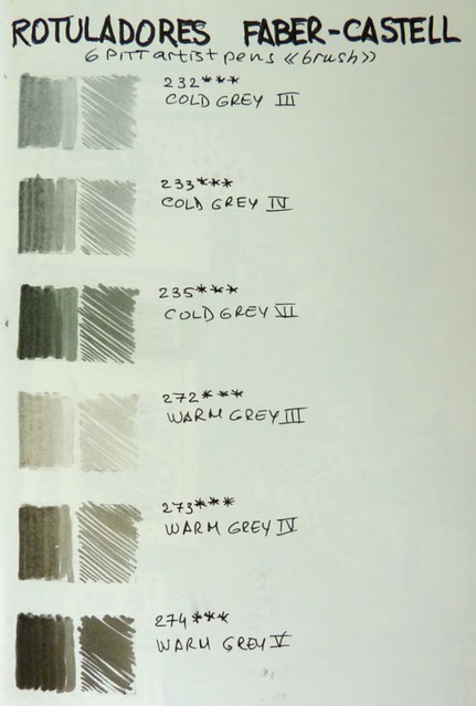 Seis tonos de gris