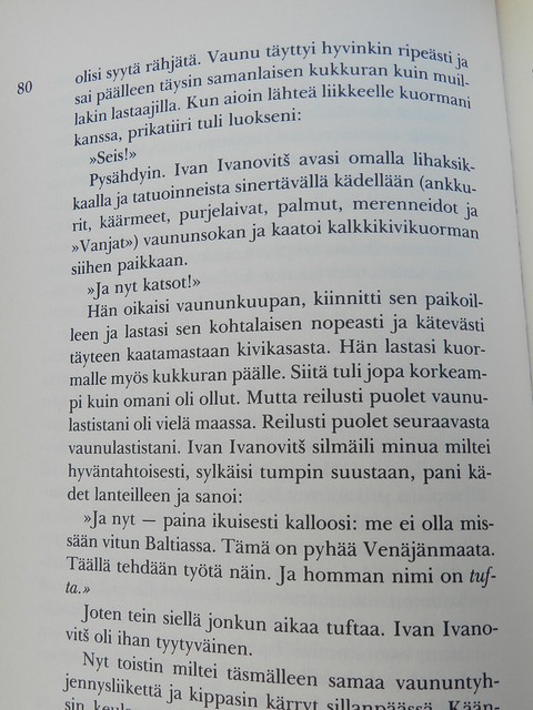Reading a Finnish translation of an Estonian book