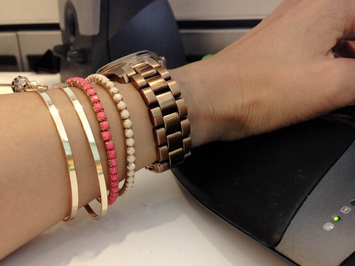 bracelet stacking for small wrists