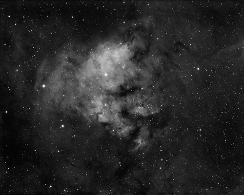 NGC7822 Ha 7nm - 3 hours data by Mick Hyde