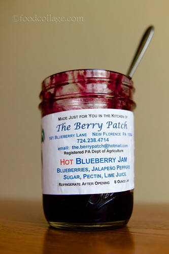 Hot blueberry jam from The Berry Patct