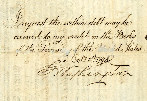Archives Washington Back Signature