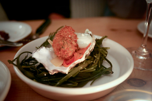 Crispy Oyster with Pickled Vegetables and Mayonnaise