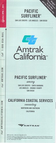 Amtrak Pacific Surfliner 2013 Cover