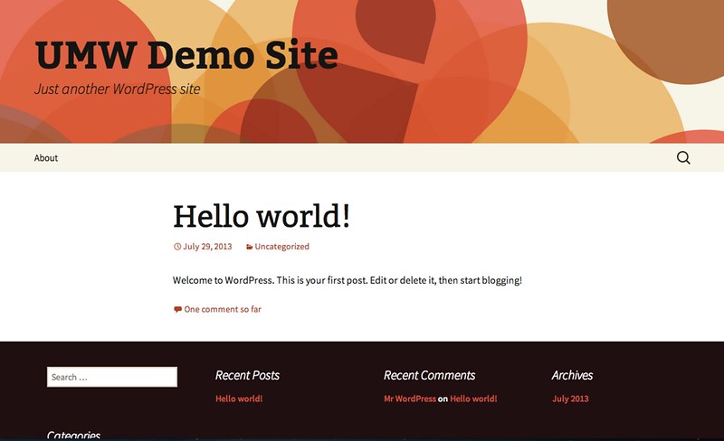 Wordpress Default Page