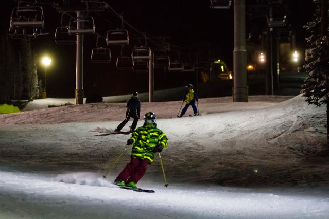 Night skiing at Keystone