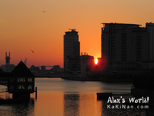 Manchester Ship Canal during a sunset