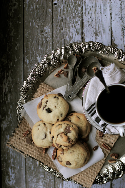 Chocolate Chip Cookies with Cherries and Pecans