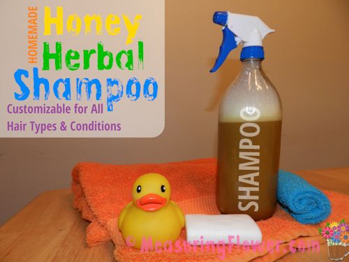 homemade honey herbal shampoo