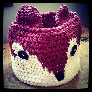 I love my #crochet #fox #basket that my Mom made for me! Planning to use it as a #knittingbag basket for my projects. Than