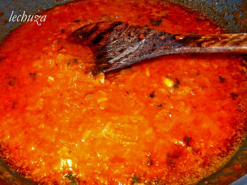 Bacalao salsa picante-salsa