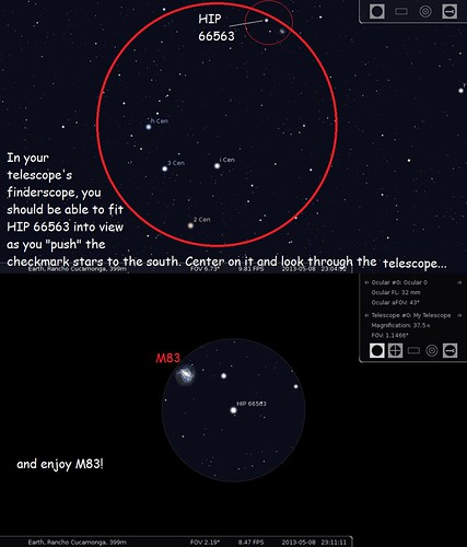 M83 Finder Chart B Telescope