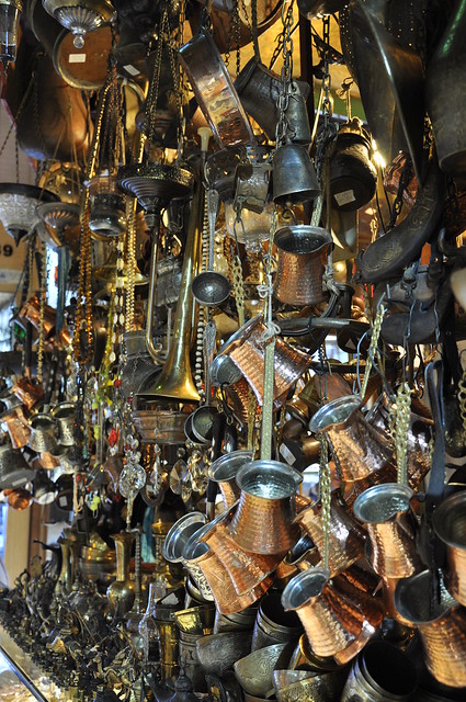 Istanbul Grand Bazaar copper wares