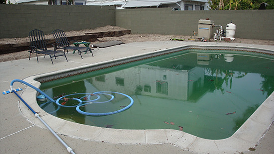 Pool before