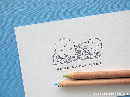 custom sketch moving announcement // house no. 45