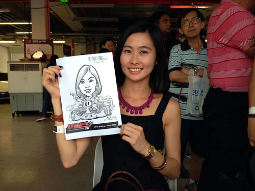 caricature live sketching for NTUC U Grand Prix Experience 2013 - 10