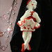 Felted lady pin doll