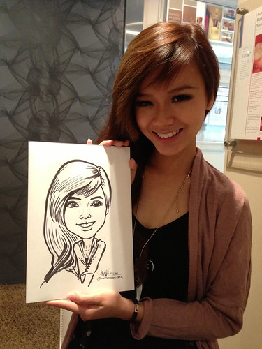 caricature live sketching for Miss Universe Singapore 2013