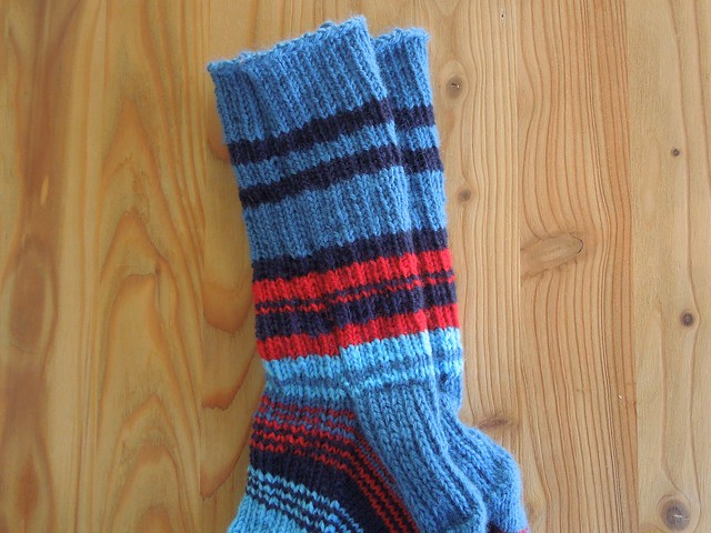wool socks with stripes