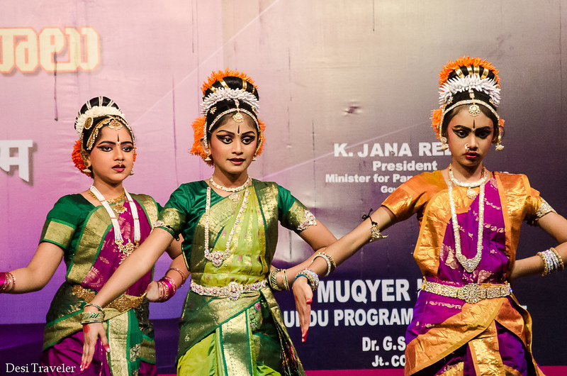 school girls Kuchipudi dance Numaish