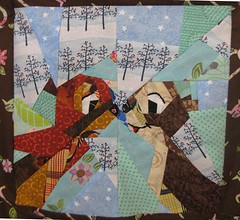 Disney Mystery Quilt, Block 4, The Squirrels
