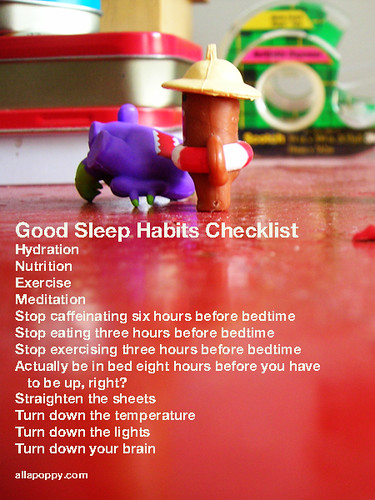 good sleep habits checklist