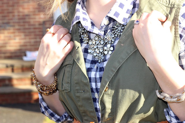 Gingham and vest 1