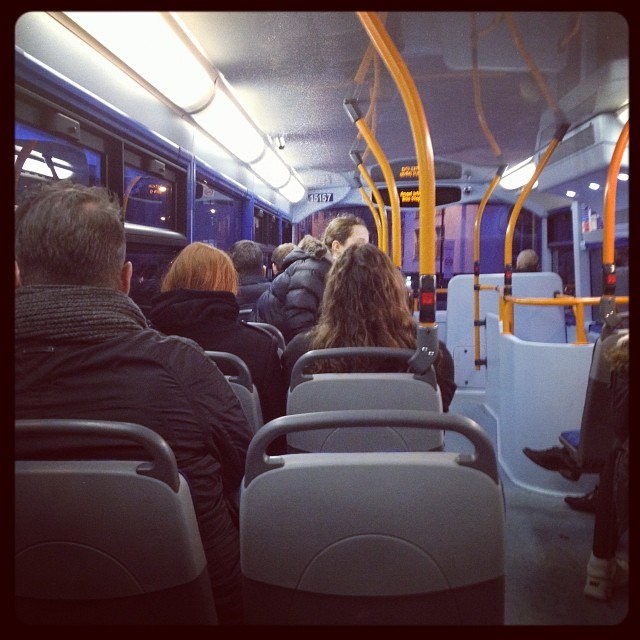 Right at the back of the bus this evening! #london #bus