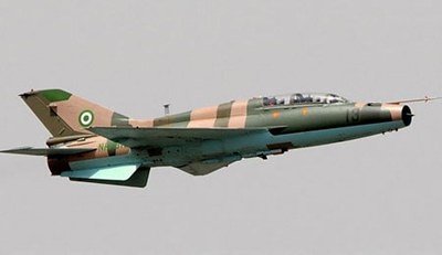 Nigerian Air Force Alpha Jet. There was a Nigerian aircraft that went down in Niger. by Pan-African News Wire File Photos