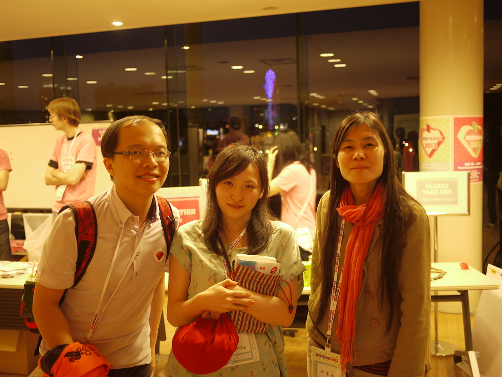 Photo with Nakawaza and Yamaneko @Rubykaigi2013