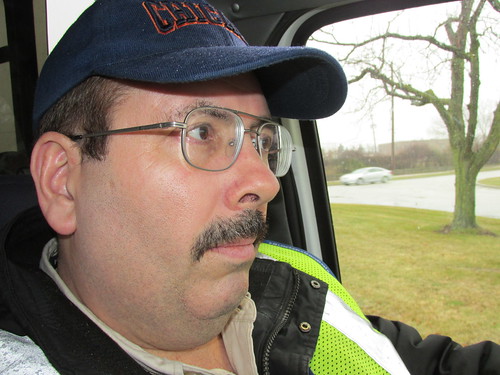 Paratransit bus driver Eddie K at work.  Glenview Illinois.  December 2013. by Eddie from Chicago