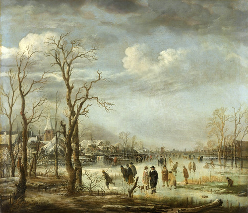 015-Vista del río en invierno, Aert van der Neer, 1630 - 1660-Rijkmuseum