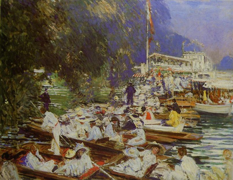 Regatta at Henley by Jacques Emile Blanche - 1924