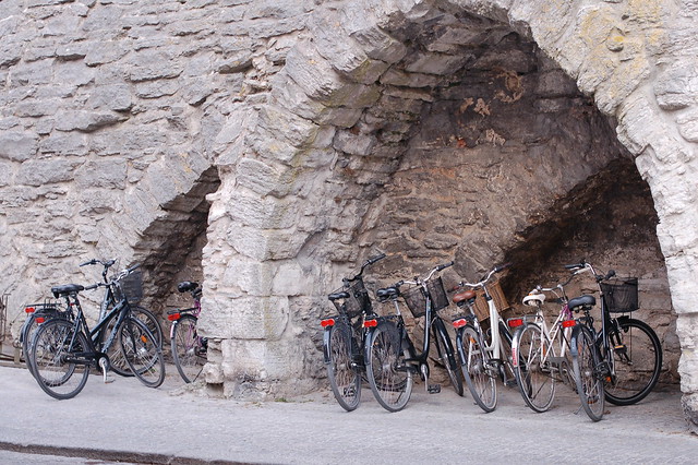 Bike parking at the ringwall in Visby photo by iHanna