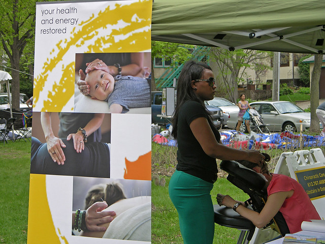 2013 Linden Hills Festival massage booth
