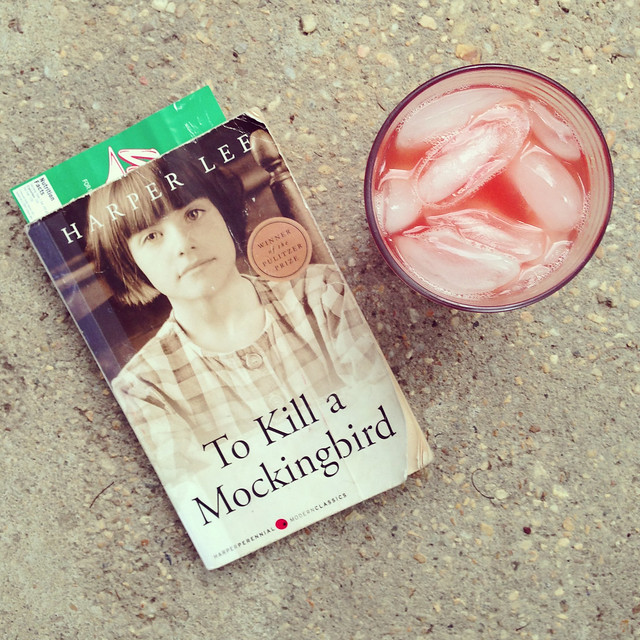 To Kill a Mockingbird + Blood Orange Soda (back porch)