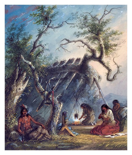 008- Cabaña india-Alfred Jacob Miller-1858-1860-Walters Art Museum
