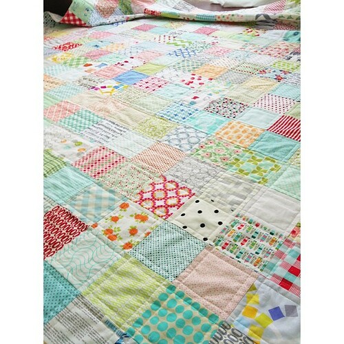 quilted low volume quilt