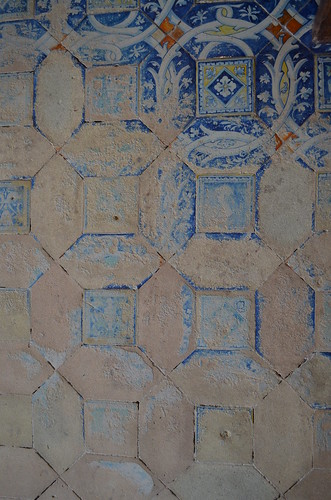 Chateau de Chenonceau faded floor tiles