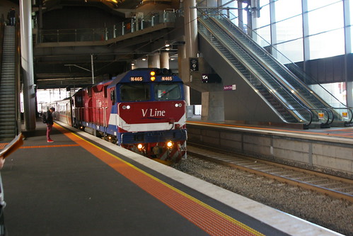 V/Line N class(blue livery) in Southern Cross.Sta, Melbourne, Victoria, Australia /Oct 3,2013