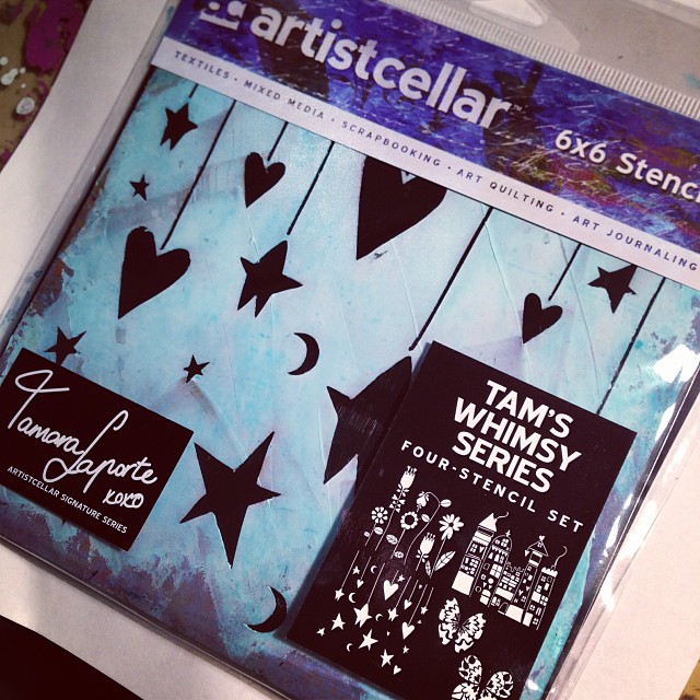 Giddy with excitement! I have 2 sets of stencils out with Artistcellar!! A blog hop with info and give aways starts today. Info in my blog later today. :)