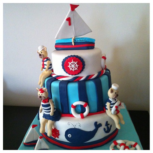 #marinthemecake#birthdaycake#sailboat#sekerhamurlupastalar #sugarpaste#sugarart by l'atelier de ronitte