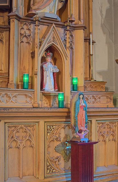 Sacred Heart Roman Catholic Church (Saint Katharine Drexel Parish), in Springfield, Illinois, USA - Infant Jesus and Virgin of Guadalupe