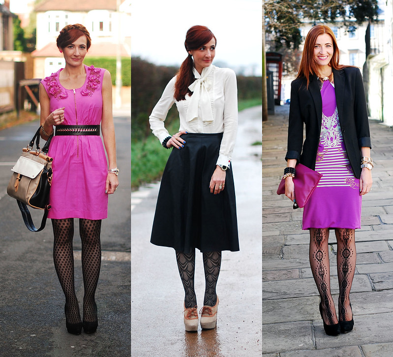 Patterned tights outfits
