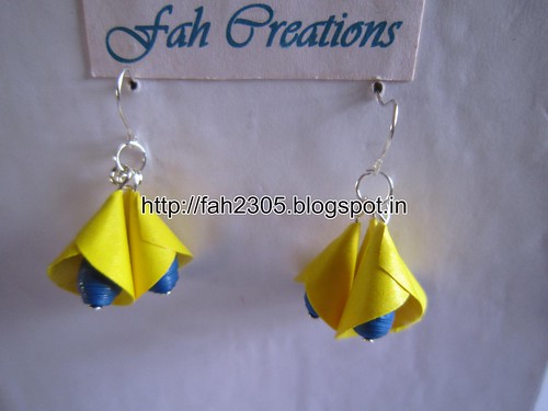 Handmade Jewelry - Paper Cone Bell Earrings (11) by fah2305