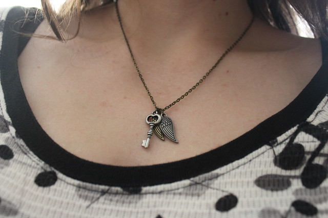 Harry Potter inspired Winged Key Necklac